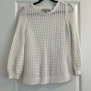 White crochet sweater